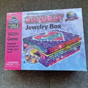 Girls Decorate Your Own Jewelry Box Kit Sparkly New Sealed